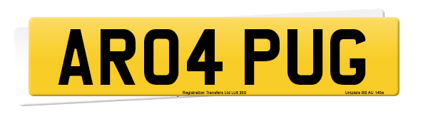 Registration number AR04 PUG